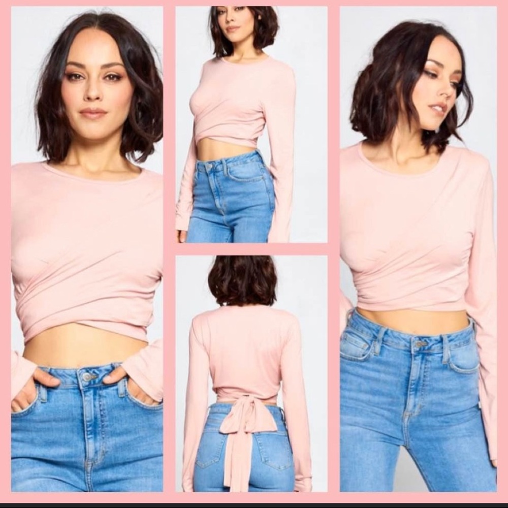 Dust my pink three way crop top